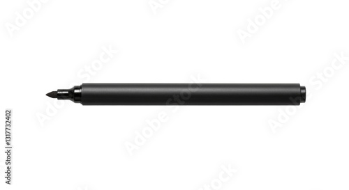 Black marker isolated on transparent background, PNG 