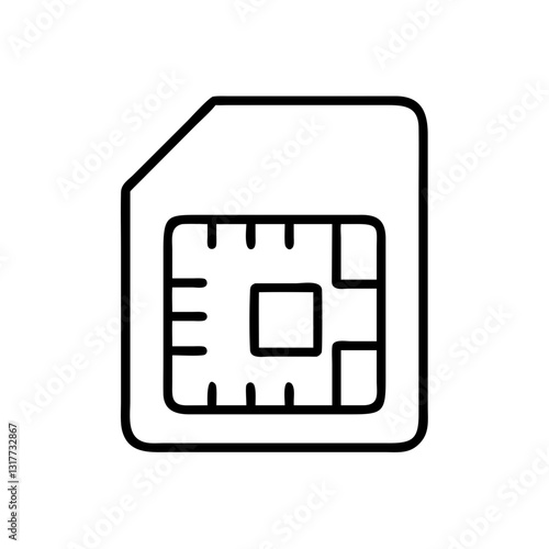 sim card icon vector illustration
