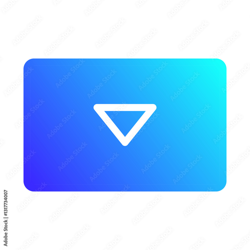 Gradient Background with Downward Triangle Icon Gradient Background with Downward Triangle Icon