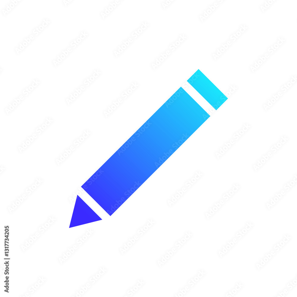 Modern Blue Pencil Icon for Design and Creativity Modern Blue Pencil Icon for Design and Creativity