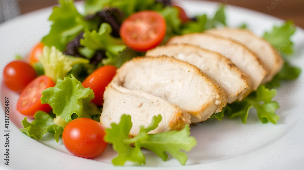Chicken breast with green salad Chicken breast with green salad