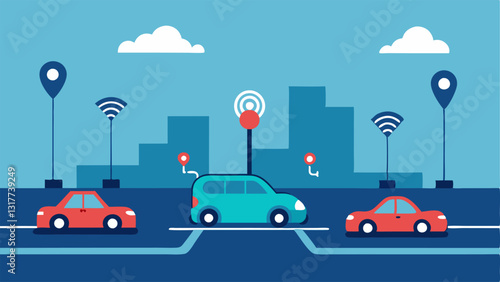 Smart Parking Solutions A parking lot illustration featuring sensors that detect available spaces and process the information locally guiding drivers to the nearest open spot.