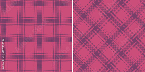 Modern Muted Bruise Seamless Madras Plaid Textile Design