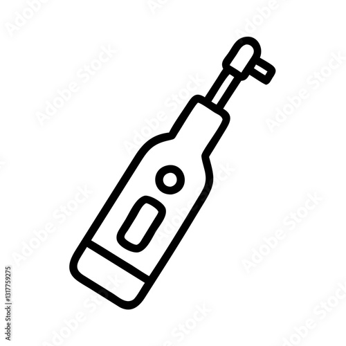 Electric toothbrush icon simple outline, hygiene care concept