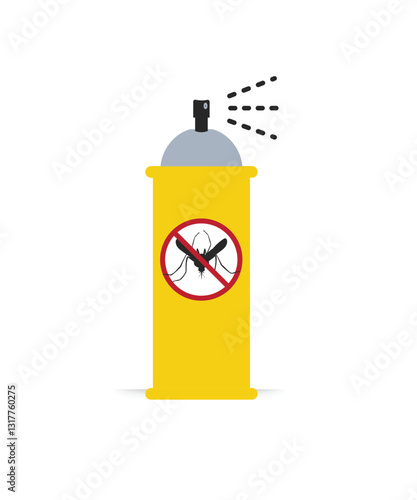 Repellent spray can isolated on white background_stock illustration