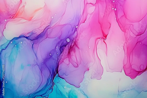 Colorful alcohol ink abstract background 
