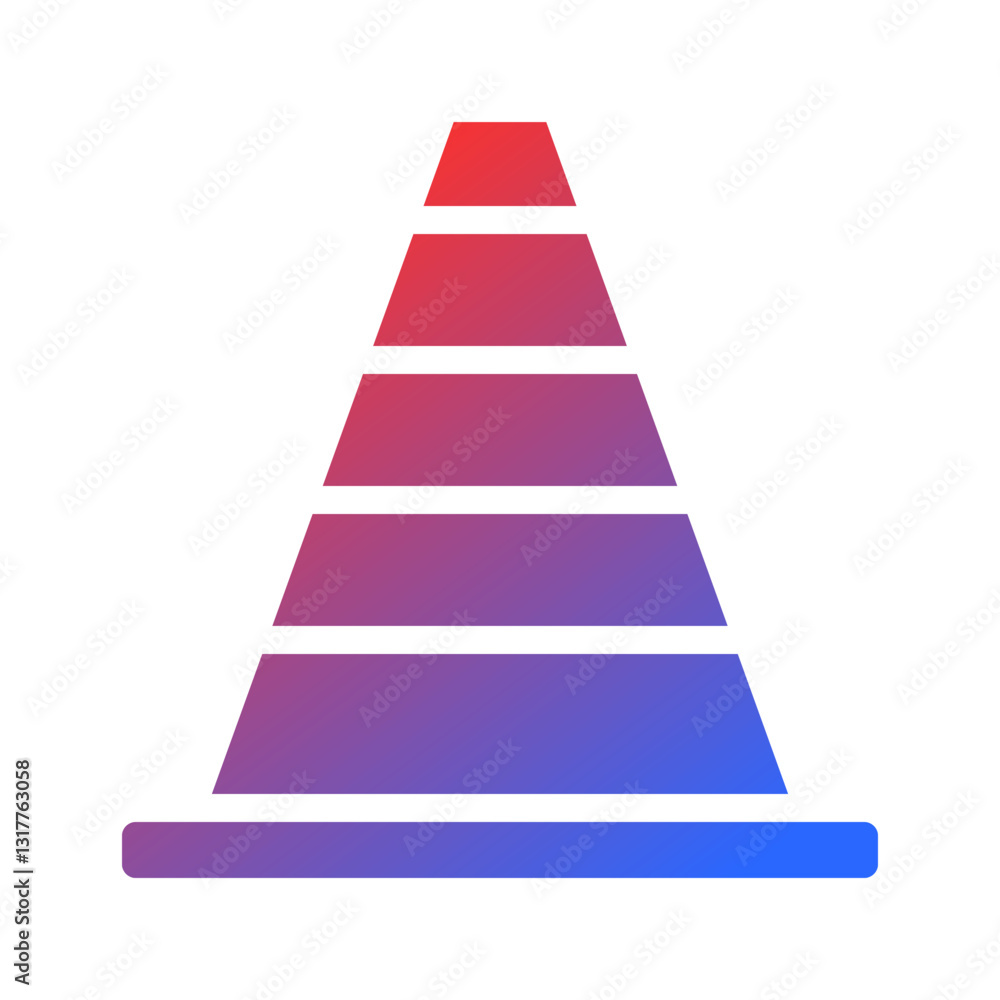 Gradient Cone Icon, Modern Design, Abstract Art Gradient Cone Icon, Modern Design, Abstract Art