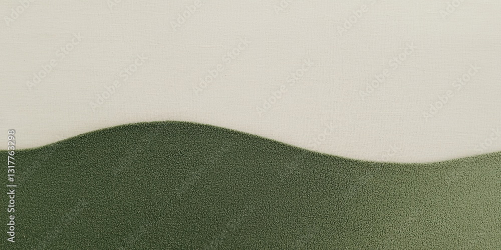 Minimalist Green and Beige Abstract Wave Pattern - Aesthetic Content for Instagram, Pinterest, Social Media Marketing