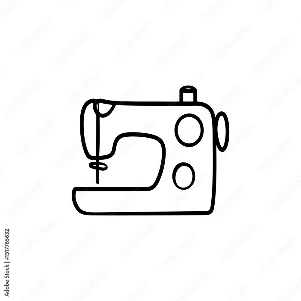 Sewing Machine Line Art