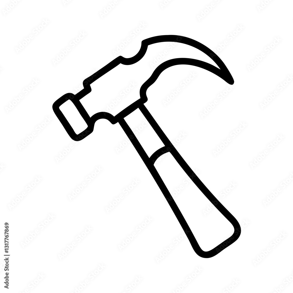 detailed vector icon illustration of a hammer against an isolated background detailed vector icon illustration of a hammer against an isolated background