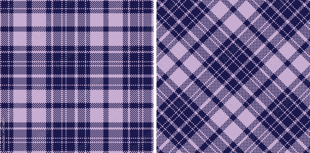 Modern Cool Pale Violet Seamless Madras Plaid Textile Design Modern Cool Pale Violet Seamless Madras Plaid Textile Design