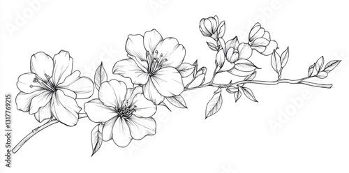 Adobe IllDelicate Botanical Drawing with Foliage Elements
ustrator Artwork