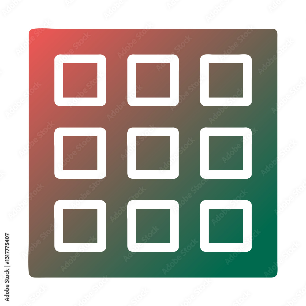 App Menu Icon in Grid Layout with Gradient Color App Menu Icon in Grid Layout with Gradient Color