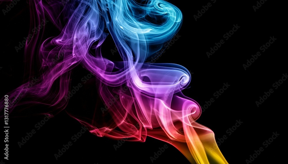 colorful smoke on black background colorful smoke on black background