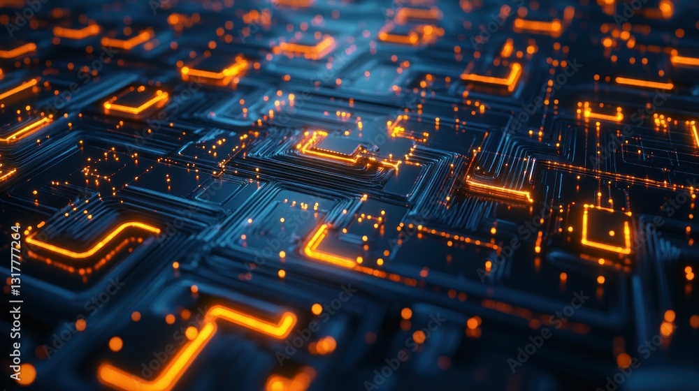 Intricate network of glowing circuits, symbolizing advanced technology innovation Intricate network of glowing circuits, symbolizing advanced technology innovation