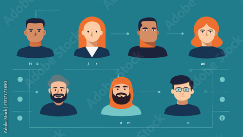 Suspect Profiles Illustrated profiles of various suspects each featuring a sketch and brief descriptions of their backgrounds personality traits and alibis.