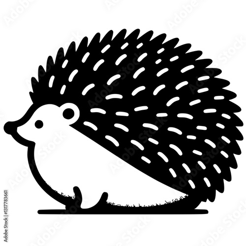 Cute hedgehog silhouette