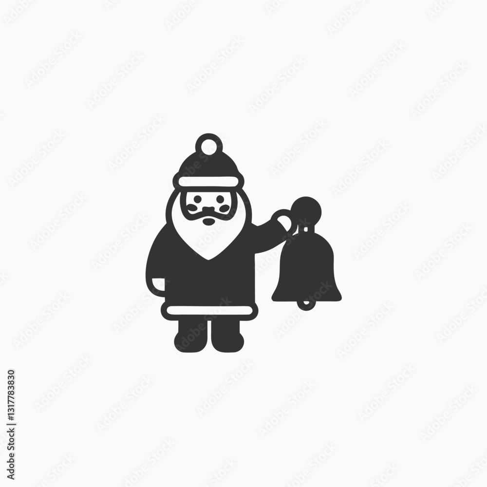 Santa Claus with Sleigh Full of Gifts. Funny Santa Claus with gift bag full of boxes, candy cane, christmas present, jingle bell. Sketch vintage vector illustration Santa Claus with Sleigh Full of Gifts. Funny Santa Claus with gift bag full of boxes, candy cane, christmas present, jingle bell. Sketch vintage vector illustration
