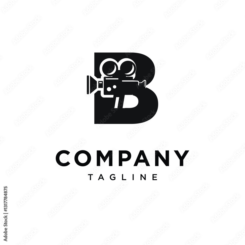 Letter B Film Camera Record Logo Icon Vector Letter B Film Camera Record Logo Icon Vector