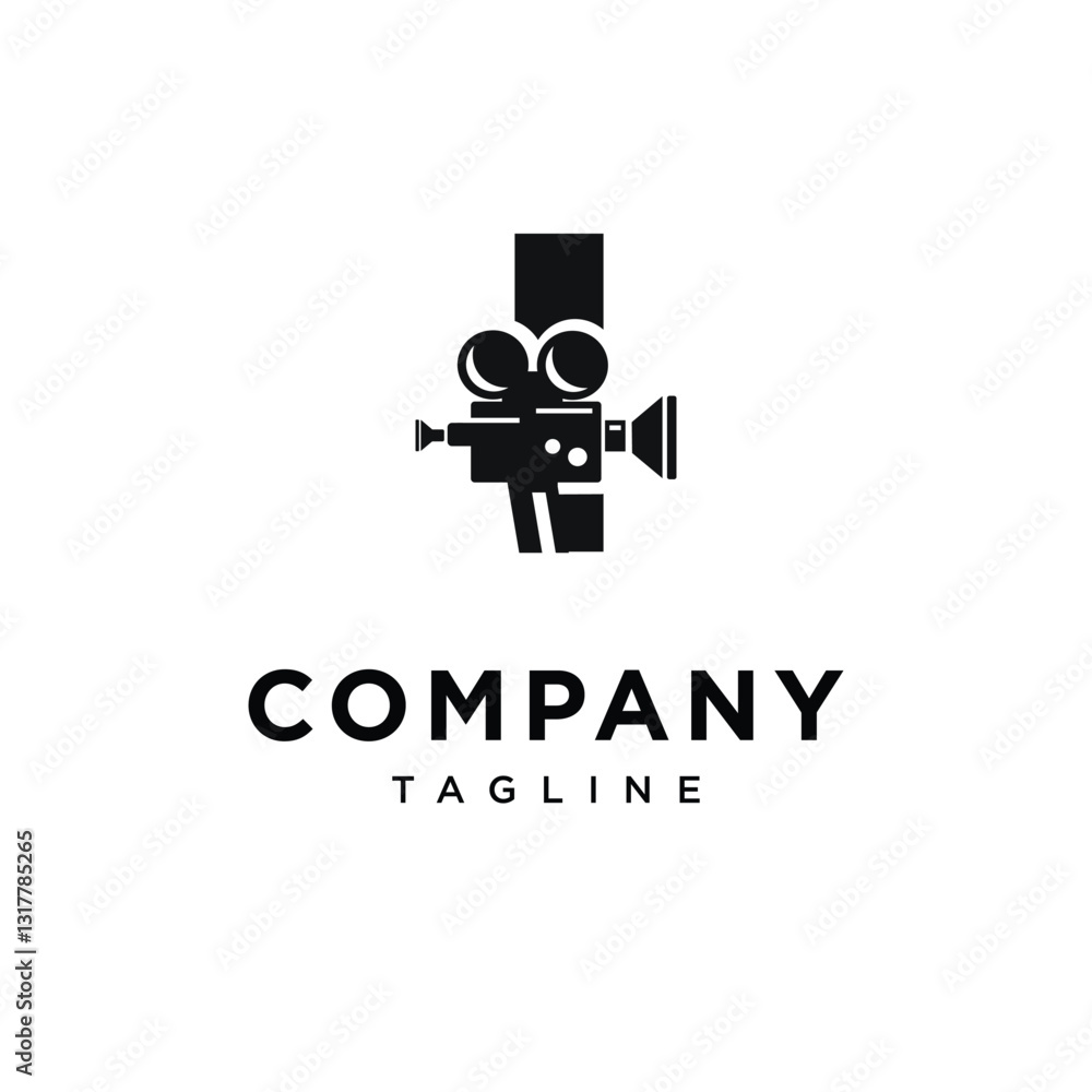 Letter I Film Camera Record Logo Icon Vector Letter I Film Camera Record Logo Icon Vector