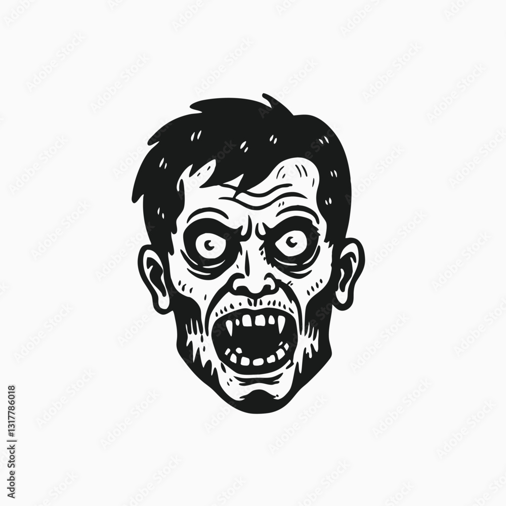 design character zombies vector art. zombie face vector illustration design, silhouette zombie face t-shirt graphics design character zombies vector art. zombie face vector illustration design, silhouette zombie face t-shirt graphics
