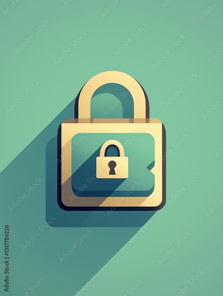 ID card icon with lock symbol, social media platform, blue background, and light yellow border, displaying a name inside. ID card icon with lock symbol, social media platform, blue background, and light yellow border, displaying a name inside.