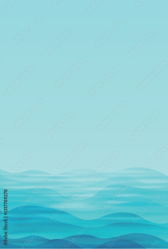 青 波 和柄 背景 青 波 和柄 背景