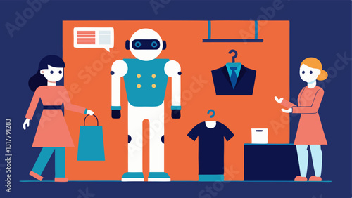 These descriptions can serve as prompts for creating engaging vector illustrations centered around AIs role in personal shopping and fashion assistance.