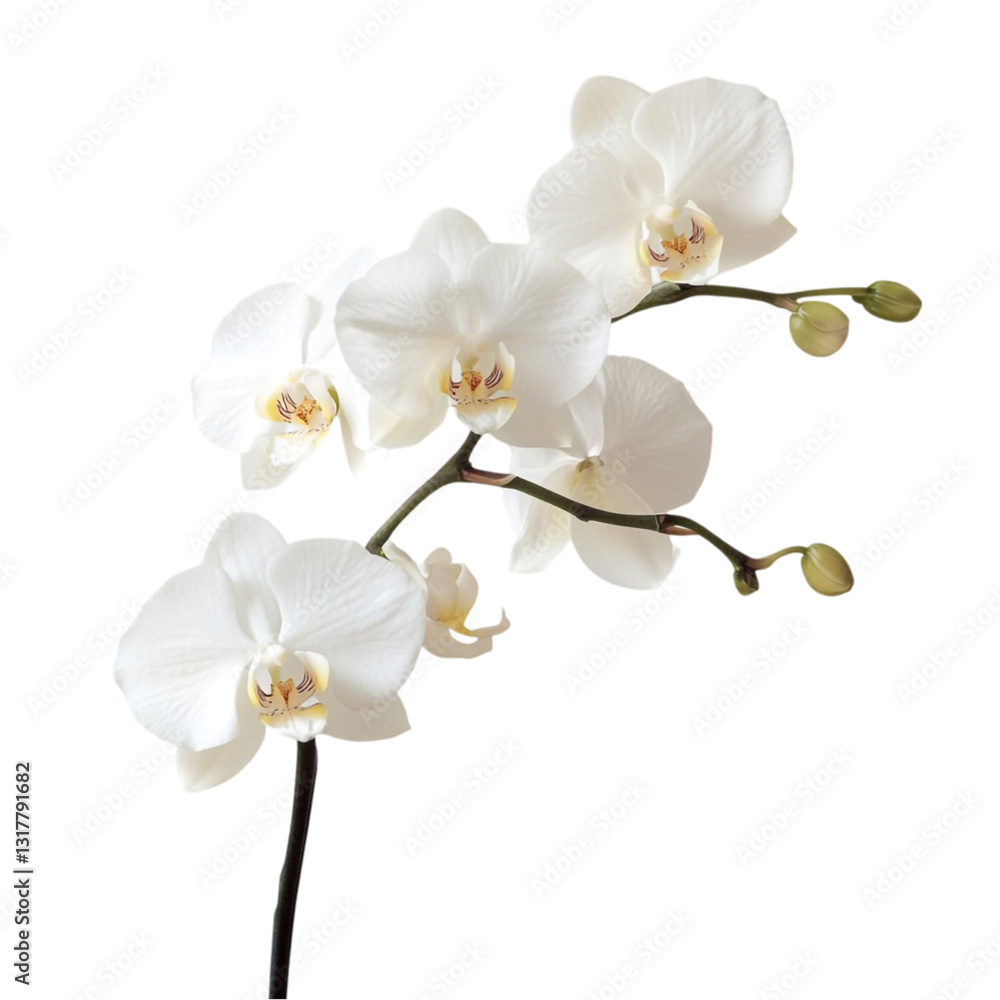 Fototapeta premium White Phalaenopsis Orchids on Abstract Background Floral Art Nature Beauty