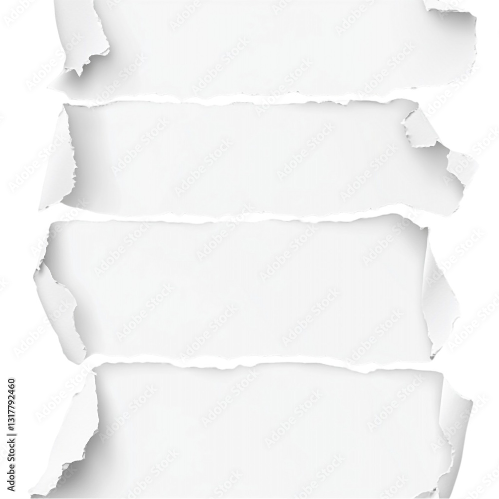 Fototapeta premium Torn White Paper Abstract Background Texture Design,