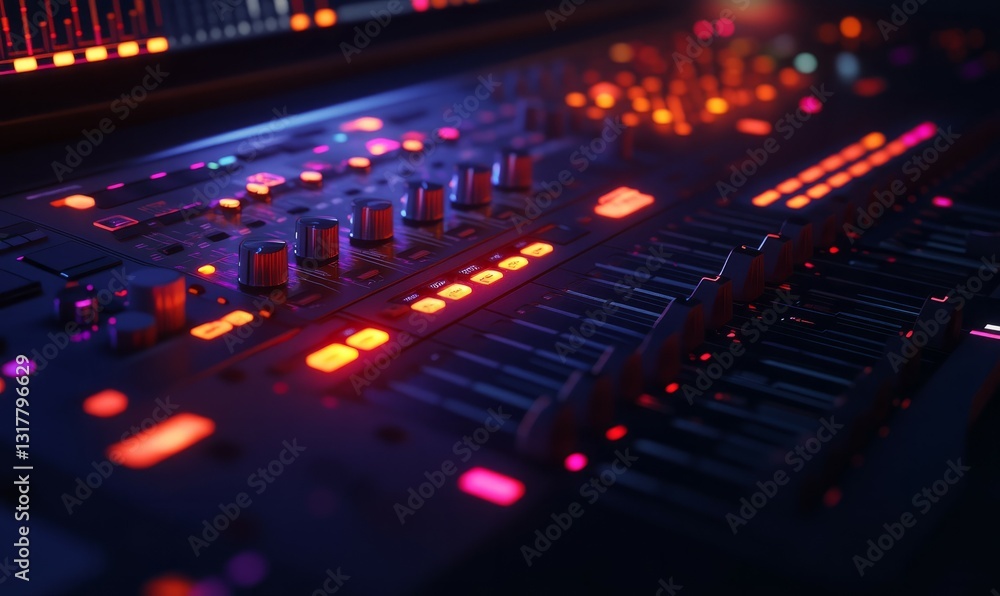 Sound, audio mixing board background Sound, audio mixing board background