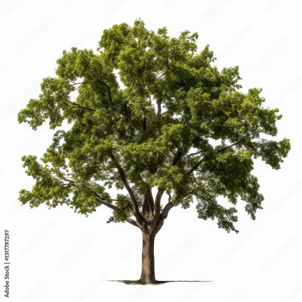 Obraz premium This crisp image showcases a dicut tree, highlighting its detailed structure against a pure white backdrop.