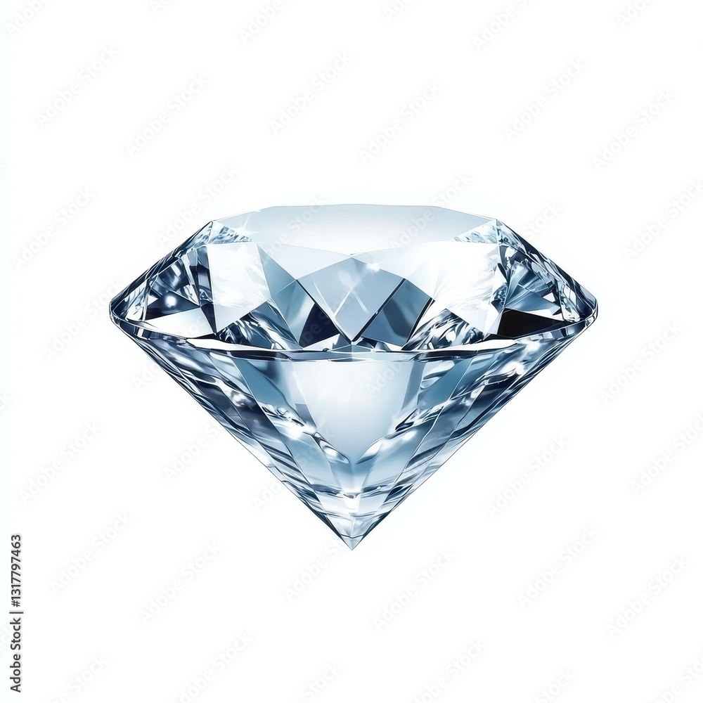 A brilliant diamond gleams with radiance, set against a white backdrop, symbolizing luxury and elegance. A brilliant diamond gleams with radiance, set against a white backdrop, symbolizing luxury and elegance.