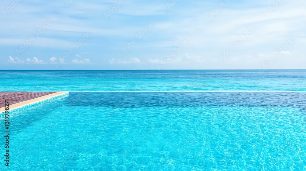 Infinity Pool Ocean View Luxury Resort - Minimalist photography