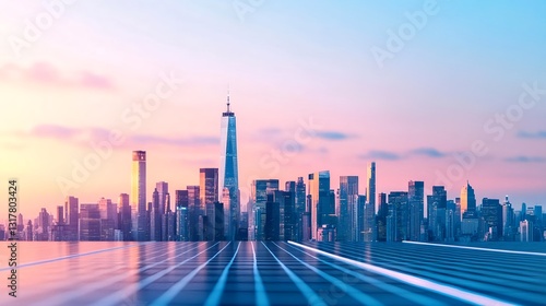 Futuristic Cityscape at Sunset - Futuristic