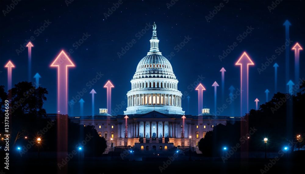United State Capitol Building at night stock market data and charts United State Capitol Building at night stock market data and charts