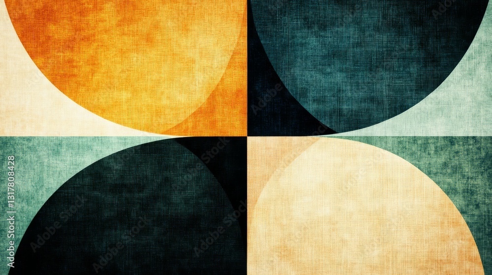 abstract modern painting with geometric shapes in a frame. abstract modern painting with geometric shapes in a frame.