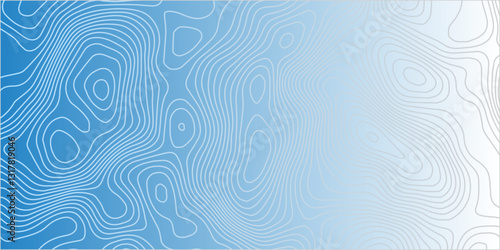 Topographic Contour Map Illustration Incorporating Dynamic Wave Curves, Geographic Grid Mapping, and Detailed Mountain Relief Depictions

