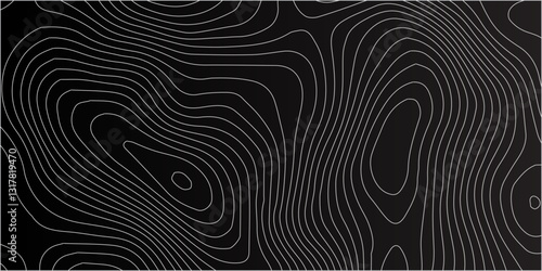 Intricate Topographic Map Design Featuring Fluid Abstract Contour Lines and Mountain Relief for Advanced Mapping Applications
