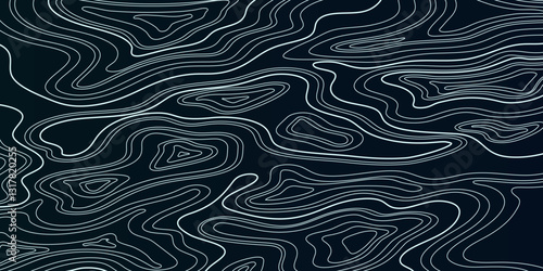  Detailed Topographic Map Illustrations with Fluid Contour Lines, Geographic Relief, and Elevation-Based Terrain Mapping

