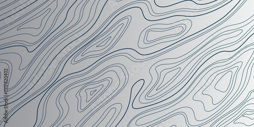 Sophisticated Cartographic Design with Seamless Topographic Linework, Elevation Contours, and Terrain Visualization
