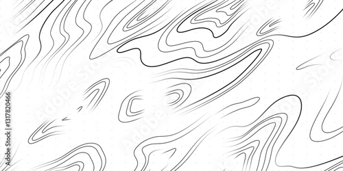 Sophisticated Cartographic Design with Seamless Topographic Linework, Elevation Contours, and Terrain Visualization
