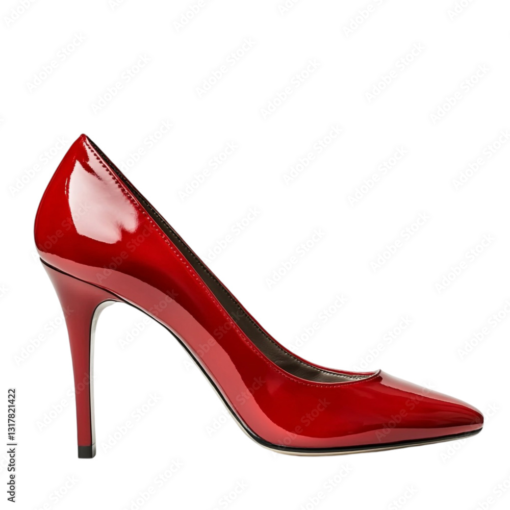 Elegant Red High Heel Shoe Fashion Footwear Style Elegant Red High Heel Shoe Fashion Footwear Style