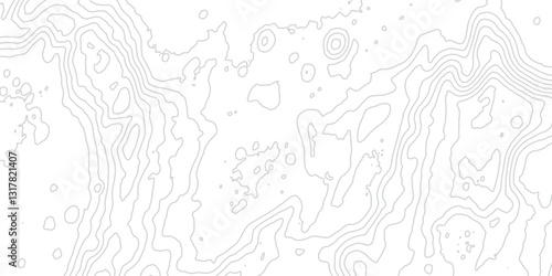  Modern Mapping Aesthetics with Smooth Abstract Contour Lines, Precise Elevation Relief, and Seamless Topographic Visualization