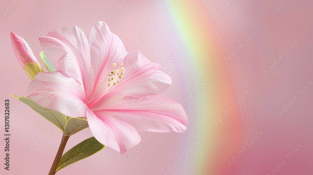 Shimmering gradient azalea background with a metallic hue shift. Perfect for spring events, beauty campaigns, and sophisticated floral themes