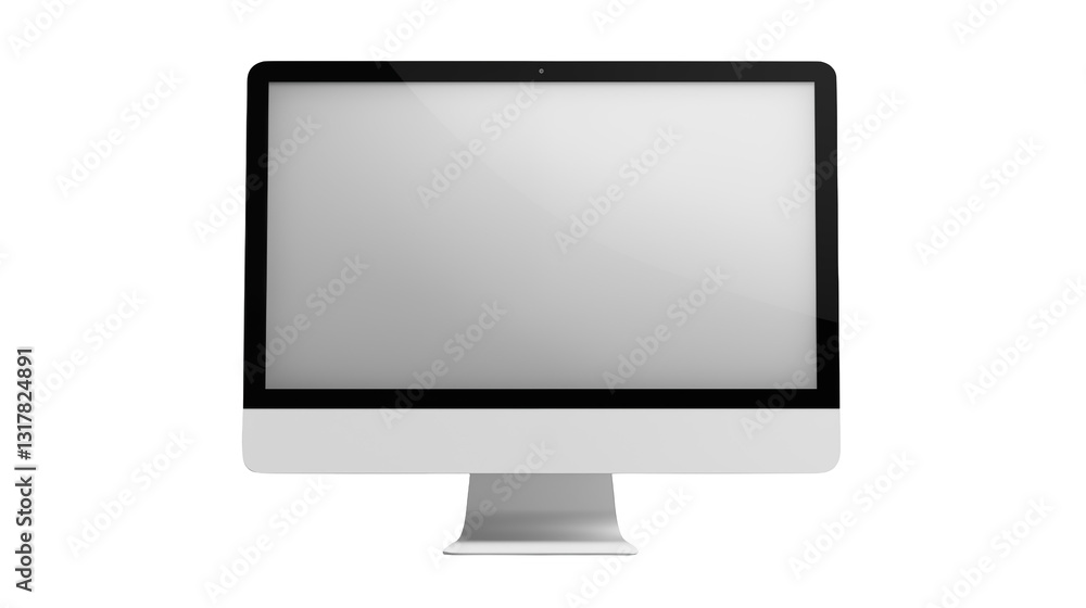 Modern Sleek All in One Desktop Computer Mockup on transparent background Modern Sleek All in One Desktop Computer Mockup on transparent background