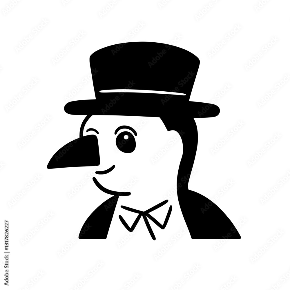 Charming penguin character in a stylish hat and tuxedo showcasing a whimsical personality and unique expression Charming penguin character in a stylish hat and tuxedo showcasing a whimsical personality and unique expression