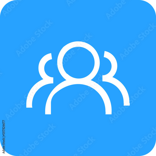 Connecting People, Fostering Community, Building Relationships, A Simple Icon Design With A Bright Blue Background