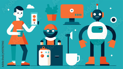 These illustrations capture a range of domestic tasks that robotic personal assistants might perform showcasing their versatility and utility in everyday life.