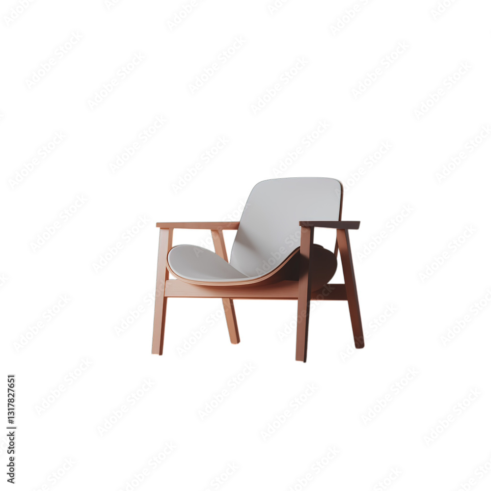 wooden chair isolated on white